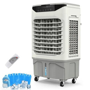 冷風機冷風扇Sugeko【2025年夏新登場!大型気化式】3面フィルター強力冷房送風機空気清浄加湿4in120L水タンク業務用家庭用大容量上から給水7.5H切タイマー高さ81cm適用部屋25~100m2LEDタッチパネル