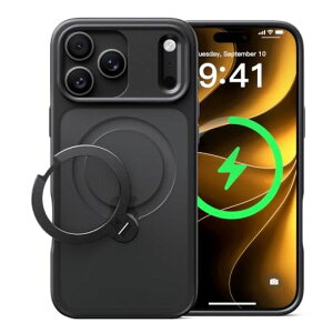 CASEKOO iPhone 18Pro/17 Pro �p �P�[�X �y2026�ō�����&��_360�x��]�zMagSafe�Ή� �ČRMIL�K�i 360°�S�����ϏՌ� �y���c�����E�p�x���R�����z �ő�25W�}���[�d�Ή�