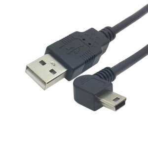 KKM-���u�V���[USB 2.0 �~�j�P�[�u�� USB(A)�I�X-USB(miniB)�I�X L�^ �㉺���E90°�����ϊ��P�[�u�� �����b�L�t�� ����480Mbps�̃f�[�^�]���������[�h (0.5m��L 1��)