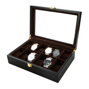 Calife木製時計ケース高級腕時計収納ボックス時計コレクションケース(12本)