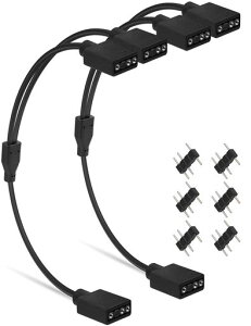 upHereARGB�t�@���p�d���P�[�u��2����P�[�u���A�h���T�u��LED�p5V3�s��ARGB�w�b�_�[�R�l�N�^RGB�t�@����LED�e�[�v���ݗp2�{�y53ARGB2-2�z