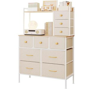 SINNONAKA10杯ハイチェストタンス収納チェスト・ドレッサー/化粧台・テーブルロボット掃除機OK幅80cmマルチチェスト収納棚布製引き出し洋服・衣類収納・衣装ケース箪笥おしゃれ(高通気性…