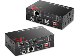 AV Access 4K HDMI USB KVM �G�N�X�e���_�[ TCP/IP �I�[�o�[ �V���O�� Cat5e/6/6a/7 �ő� 120M (390 �t�B�[�g)�A1080P@120Hz�A�v���O �A���h �v���C�A�L�[�{�[�h & �}�E�X �I�[�o�[