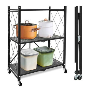 AEEZO�܂��݃��b�N3�i��71x���s��34x����87cm�܂肽���ݎ��[�X�`�[�����b�N�L���X�^�[�t���ړ����I�H����[�I�L�b�`���p��䃁�^���V�F���t�h�T�r�H��I�S�̑ω׏d100kg�Ɠd���[�I�ړ��ցc