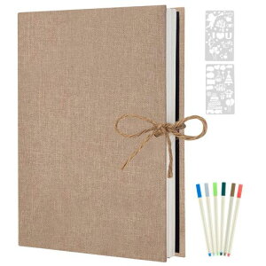 AIORアルバムフォトアルバム貼るタイプフリー台紙麻縄飾りバインダー式写真アルバム30枚/60ページ手作りフォトブック粘着式写真収納ファイルフィルム家庭用子供用記念日結婚式誕生日プ…