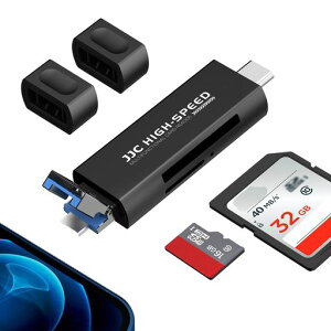 JJCSD&MicroSD�J�[�h���[�_�[iphone���C�g�j���O/Type-c/MicroUSBType-AOTG�ϊ��A�_�v�^�[�����f�[�^�]���t�@�C��/�ʐ^/�r�f�I�]���ɓK�piPhone1716ProMax