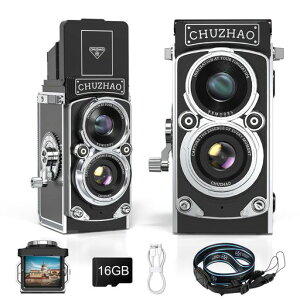 CHUZHAO���g���J�����~�j���g���f�W�^���J����1080P�ʐ^�E����@�\12MP�I�[�g�t�H�[�J�X1.54�C���`��ʃf�W�J�����g���R���p�N�g�|�[�^�u��TLR��჌�t�^�u���O/���s/���S��/���ǂ�/�J�����}�c