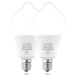SZHZS E17 LED�l���Z���T�[ �d�� E17���� 7W LED�d�� 60W�`���� 800LM, �����_��/���� ���邢 �����Y��h�~ �h�� ���� �K�i �L�� ���ʏ� ���� �p (�����F, 2��)