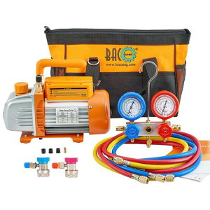 BACOENG 3.6CFM �^��|���v �}�j�z�[���h�Q�[�W�Z�b�g R134A R410A R407C �J�[�G�A�R���C���L�b�g