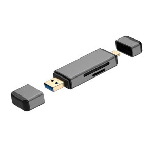 USB-C&USB-A(2-in-1)SD/MicroSD/TF�J�[�h���[�_�[USB3.2Gen1�������]��200Mb/s�A���~�j�E�������n�E�W���O�f���A���X���b�gAndroid�X�}�z�^�u���b�g�AMacBook�AWindows