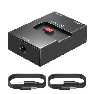 Cubilux3.5mm�I�[�f�B�I�Z���N�^�[�A�o����2����1�o�͂܂���1����2�o�͑Ή�1/8�C���`TRS�w�b�h�z���X�C�b�`���[�A�����^�A���~➑̃p�b�V�u��A/BAUX�ؑփX�C�b�`�{�b�N�XPC�Ή�