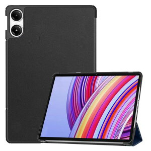 REDMI Pad 2 Pro �p �P�[�X �J�o�[ �S�ʕی� 12.1�C���` SpinoArmor �y�� �I�[�g�X���[�v�@�\�t�� �O�܂�X�^���h�@�\ �����݌v �����h�~ �ϏՌ� ���E�ȒP(�u���b�N)