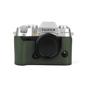 �Ή� Fuji X-T50 ��p �J�����P�[�X �J�����J�o�[ �J�����o�b�O �{�v �y�����z���w���v�{��+��ŖD�����ƌ`�̃s���ō���Ă��܂�+���^���x�[�X�v���[�g (E-Green)
