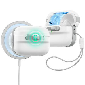 ESRAirPodsPro2�P�[�XMagSafe�Ή�AirPodsPro��2����/��1����(2023/2022/2019)����USB-C/Lightning�P�[�u���Ή��}�O�l�b�g�W���b�N�ϏՌ��������[�h�t�������ی�J�o�[