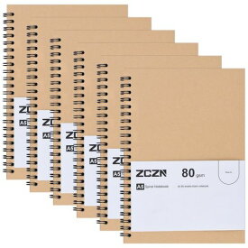 ZCZNノートA5リング60枚無地6冊セットオフィス勉強用ノート