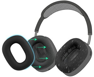 SOULWIT ���h�~ �C���[�p�b�h�J�o�[ for AirPods Max �p �C���[�p�b�h �ی� �P�[�X (�u���b�N-1�y�A)