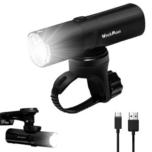 HLOMOM���]�ԃ��C�g2500mAh800���[����USB�[�d��LED���C�g���]�ԃw�b�h���C�g���[�h�o�C�N���C�g6�������[�h���P�x��e��IP66�h���h�U�n���h���o�[�����t���\�hΉ@�\Type-C�[�d�|�[�g���c