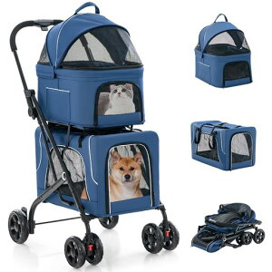 Giantex�y�b�g�J�[�g�����^�܂肽���ݎ�3-in-1�ω׏d��i15KG���i15KG�������p�L�p���p�L�����[���o�M�[�u���[�L�t���}�b�g�t���L���m�s�[�t���T�C�h�|�P�b�g�t��2�i���̏㉺�i�Z�b�g���^�c