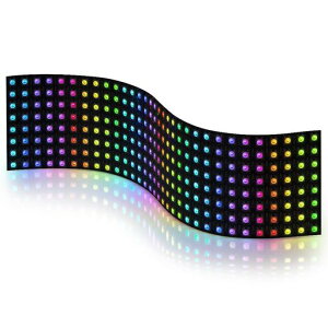 BTF-LIGHTINGWS2812BECORGB�������C���[8X32cm265�s�N�Z��LED�}�g���b�N�X�p�l��5050SMD�f�W�^���t���L�V�u���ʂɃA�h���X�w��\�t���J���[LED�p�l��DC5V