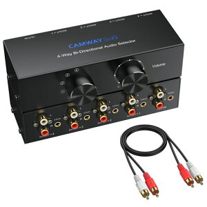 CAMWAY 3.5mm+RCA 4�|�[�g�o���� �I�[�f�B�I�Z���N�^�[/�X�C�b�`���[ 4����1�o��/1����4�o�� �I�t�{�^���t�� ���ʒ��߉\