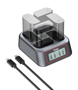 King Ma DMW-BLK22 �[�d�� 4 �X���b�g ���~�b�N�X �f�W�^���J�����Ή� PD 45W�}���[�d + LCD�[�d��ԕ\���t�� �Ή�Panasonic Lumix GH6�AGH7�AGH5M2 (GH5