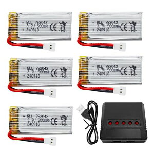 5PCS3.7V500mah���`�E���d�r5in1�o�����X�[�d�탉�p��HubsanH107CH107DU816AV252F180F180CKHS170SYMAX5CX5SWX5SC