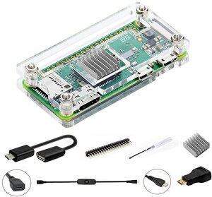 GeeekPi Raspberry Pi Zero 2 W �P�[�X/Zero W �P�[�X�ARaspberry Pi Zero �q�[�g�V���N�A20Pin GPIO �w�b�_�[�AOTG �P�[�u���A�X�C�b�`�P�[�u���AHDMI �A�_�v�^�[�A�h���C�o�[�t���� 7