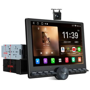 ATOTOZONE A5L 10.1�C���`�f�B�X�v���C�I�[�f�B�I2DIN & 1DIN�Ή��A�t���[�e�B���OAndroid�i�r�A�m�u+�{�^���̃_�u���f�U�C���AWi-Fi/USB�e�U�����O�A�L���E���� CarPlay�EAndroid