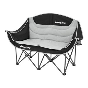KingCamp�L�����v�֎q2�l�|���A�E�g�h�A�`�F�A��l�p�܂肽���݁y�ω׏d�u���b�N�E���萫�����z�ω׏d300kg�J�b�v���`�F�A�\�t�@�`�F�A�^�����x�����_�����O���p���[�ܕt��