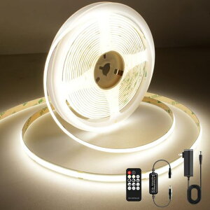 AXMOTUT COB LED�e�[�v���C�g5m 24V �����F 4000K ���P�x �����\ �����x �t���L�V�u�� LED�e�[�v���C�g �t��RF �����[�g����� PSE�F�ؓd�� �ؒf�\ ��t�ȒP �H��s�v ��h�� �X�� ���� �z�[�����c