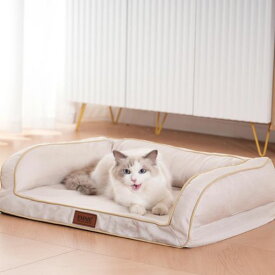 EMME 犬 ベッド 清掃しやすい 防水 ペットベッド ペットソファー 犬用ベッド 洗える さらさら 通気性 蒸れにくい ペットクッション 枕付き クッション性が 高反発 高齢犬 子犬 猫 多頭飼い …