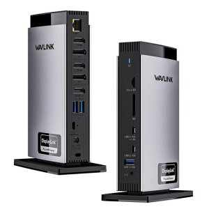 WAVLINK DisplayLink �h�b�L���O�X�e�[�V���� 15-in-1 USB-C �h�b�N 3��� 4K@60Hz HDMIx3 DisplayPortx2 PD100W�[�d DisplayLink�Ή� MacBook Air/Pro M1 M2