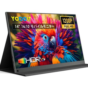 Yodoit ���o�C�����j�^�[ ���o�C���f�B�X�v���C 14�C���` 1200P �|�[�^�u�����j�^�[ �y�� VESA FHD Ty pe-C/mini HDMI �J�o�[�t�� �X�s�[�J�[���� Switch/PS4/PS5/XBOX/PC/Mac�ȂǑΉ�