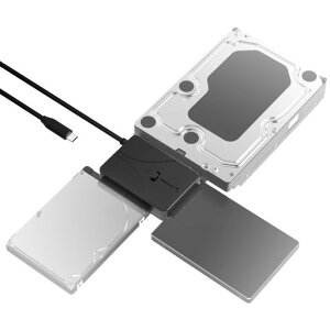 Sabrent USB Type C - SSD/SATA/IDE 2.5/3.5/5.25�C���` HDD�R���o�[�^�[ UL�d������&LED�A�N�e�B�r�e�B���C�g�t�� [10TB�T�|�[�g] (USB-DS12)