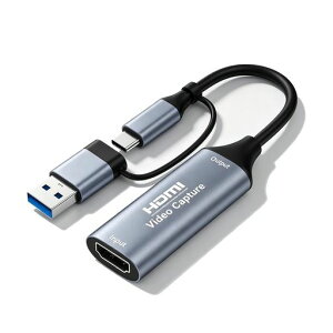 HDMI �L���v�`���[�{�[�h 4K 30Hz Zetaxmod �r�f�I�L���v�`���[�J�[�h USB2.0/Type-C�Ή� 2in1 ��x�� OBS/Nintendo Switch/PS5/Xbox/PC/Mac�Ή� �O���[