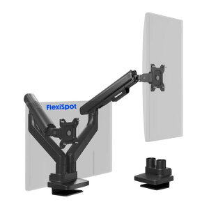FLEXISPOT ���j�^�[�A�[�� MA6 17-35�C���`(�p�ȍő�39)�ω׏d3-12kg �㕔�Œ�N�����v �N�����v�� �O�����b�g�� VESA100*100 �P�[�u���H����[ ���݈��S �f�X�N���萮�� �ݑ�[�N �I�t�B�X�p (�u�c