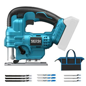 SEESII �W�O�\�[ �[�d�� �d���̂����� 18V�o�b�e���[�݊� 4�i�K�I�[�r�^���A�N�V���� 0-45°�X�ΐؒf�Ή� 2800RPM �����X�g���[�N �c�[�����X�n���� LED���C�g���� �Ȑ��؂� �؍H ���H DIY ���j��c