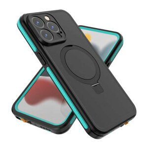 kaitesi �Ή� iPhone 15 Pro Max �Ή� �P�[�X ���S�h�� Magsafe�Ή� �����O�t�� �X�^���h�@�\ �h���P�[�X �N���A ���� �A�C�t�H��15promax �p �S�ʃJ�o�[ �ϏՌ� �S�ʕی� �A�E�g�h�A,���u���[