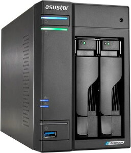 ASUSTOR ASUS�q��� NAS �L�b�g 2�x�C AS6702T Lockerstor 2 Gen 2 4xM.2 NvMe SSD�X���b�g Intel Celeron N5105 �N�A�b�h�R�A 2x2.5GbE�����|�[�g DDR4 4GB������