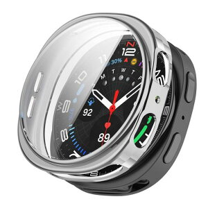 For Samsung Galaxy Watch8 44mm �P�[�X �T���X�� �M�����N�V�[ Watch 8 44mm �\�t�g�P�[�X�ylarfbulroc�z�S�ʕی� �ϏՌ� �_�炩�� ���b�L �E���ȒP TPU �E�I�b�` �ی�P�[�X �����^