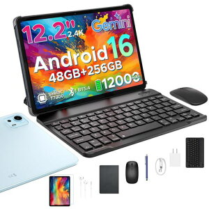 �y�^�u���b�g12�C���` wifi���f�� T7300 8�R�ACPU 2026�V�o��zP12 Plus, Android16, 120Hz�EGemini AI, 48GB RAM+256GB ROM+�ő�2TB�g��, 2400x1600, 12000mAh,