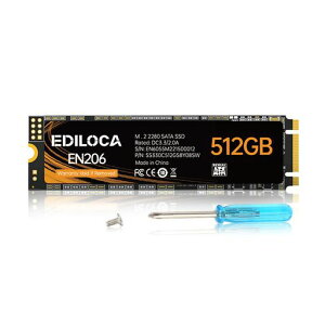 EDILOCAEN206SSD512GBM.222803DTLCNAND�t���b�V������SATAIII6Gbps�G���[�����@�\�����d�͑ϏՌ������^SSD3�N�ۏ�(512GB)