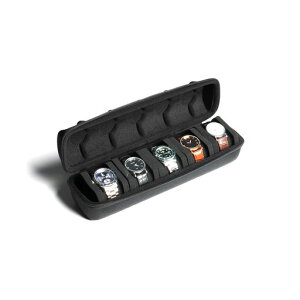 AUKURAハードウォッチトラベルケース5スロット腕時計ロールケース収納オーガナイザー男女兼用動かない腕時計枕