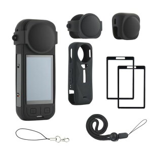 UTEBIT �v���e�N�^�[�Z�b�g INSTA 360 X5�p X5�ی�A�N�Z�T���[ �u���b�N