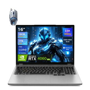 TOPGRO S1 MAX �Q�[�~���O�m�[�gPC RTX4060�Ei7-11370H�E2.5K 165Hz�E������16GB SSD1TB�E�Q�[�~���O�}�E�X�E�}�E�X�p�b�h�E���{��L�[�{�[�h�t�B�����t���E�����\AIPC�E�m�[�g�p�\�R�� 16�C���`