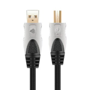 JIB �n�C�G���h�O���[�h USB 2.0 �P�[�u���I�[�f�B�I�p ���y�p (�^�C�vA�I�X - �^�C�vB�I�X) �R���s���[�^�[/DAC �f�R�[�_�[/�A���v���Ή�/����5m
