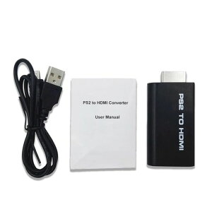 PS2 HDMI�R���o�[�^�[ �Q�[���@�p�I�[�f�B�I/�r�f�I�R���o�[�^�[ �R���p�N�g�Ŏ����^�щ\ �قƂ�ǂ�PS2�f�o�C�X�ɑΉ� �v���O�A���h�v���C �I�[�f�B�I�W���b�N���� 1��