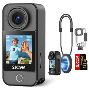SJCAM C400Pocket 128GB 4K Vlog�J����|30m�h��|154°�L�p|6����u���␳|�|�P�b�g�A�N�V�����J����|�E�F�A���u���{�f�B�J��|POV/�X�|�[�c/���]�ԎB�e�p|8�{�Y�[���Ή�