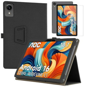 �yNSFN�zAOC M10 �ی�P�[�X AOC Android 16 �^�u���b�g 10.1�C���` 2026���o��p �P�[�X �莝���o���h�t�� �����₷�� �X�^���h�@�\ ���p�x�Ή� �����^�� �ϏՌ� �����h�~ �ی�P�[�X��ƃK���X�c