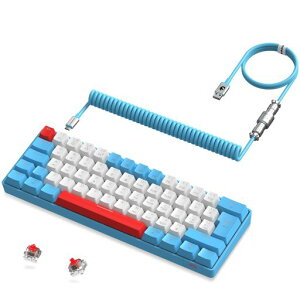 ZIYOULANG T60 �Q�[�~���O�L�[�{�[�h ���J�j�J���L�[�{�[�h �Ԏ� ��F�ˏo���`�Z�p�E�L�[�L���b�v �����q��R�l�N�^�[�P�[�u���t��